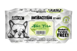 Sale Pet Pacific Misc. Absorb Plus - Antibacterial Dog Wipes Aloe Vera (80pk)