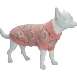 Sale Dan and Sam Dan & Sam - Dog Jumper (Pink Rainbows) - 40cm
