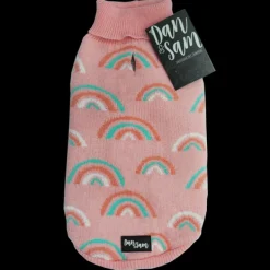 Best Dan and Sam Dan & Sam - Dog Jumper (Pink Rainbows) - 35cm