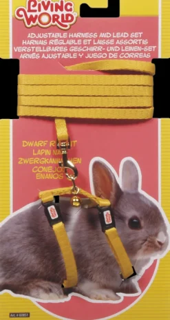 Fashion Pet Pacific Misc. Living World - Dwarf Rabbit Harness & Lead Set (Yellow)