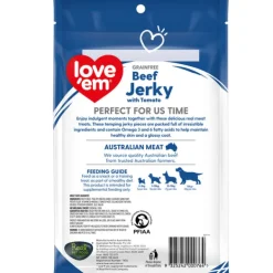 Outlet Love em - Beef Jerky with Tomato Grain Free Dog Treat (200g)