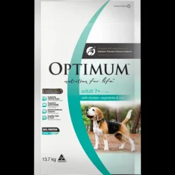 Outlet Optimum - Adult 7+ with Chicken, Vegetables & Rice Dry Dog Food (13.7kg)
