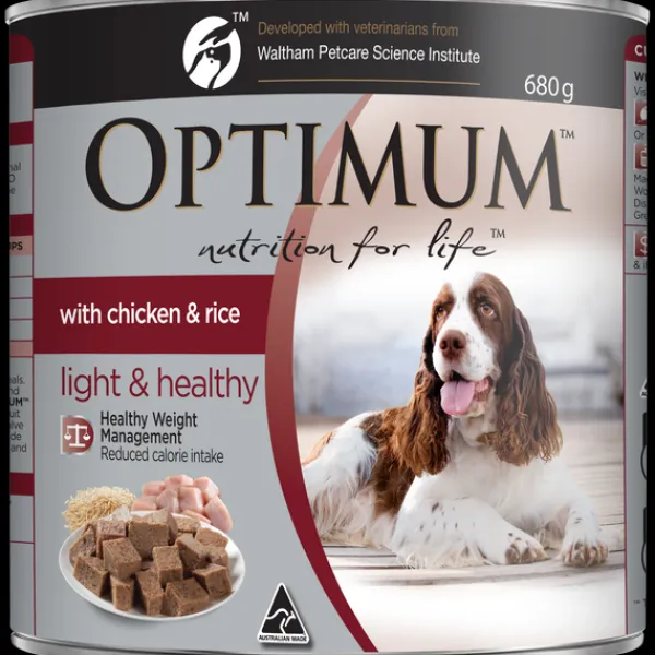 Outlet Optimum - Adult Healthy Weight with Chicken, Vegetables & Rice Wet Dog Food (680g)
