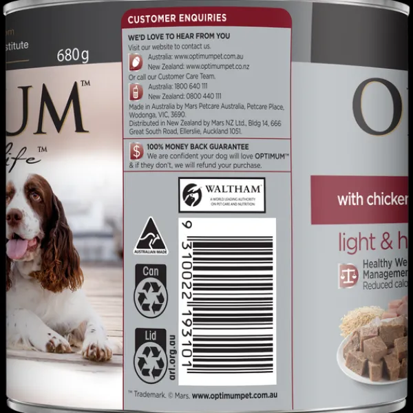 Outlet Optimum - Adult Healthy Weight with Chicken, Vegetables & Rice Wet Dog Food (680g)