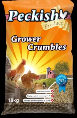 Hot Peckish - Poultry Grower Crumbles (18kg)