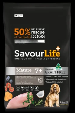 Best SavourLife - Foods SavourLife - Grain Free Chicken Mature 7+ Dog Dry Food (2.5kg)