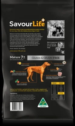 Outlet SavourLife - Foods SavourLife - Grain Free Chicken Mature 7+ Dog Dry Food (10kg)