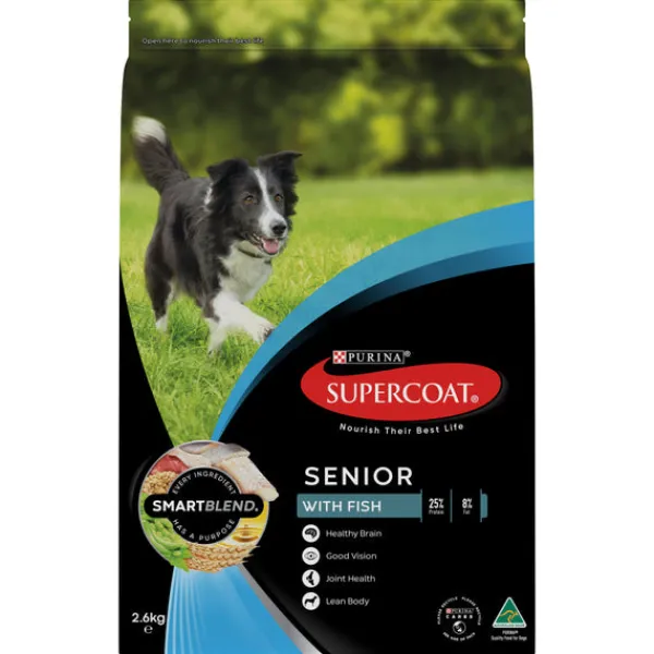 Discount Supercoat - Senior with Fish Dog Dry Food (2.6kg)